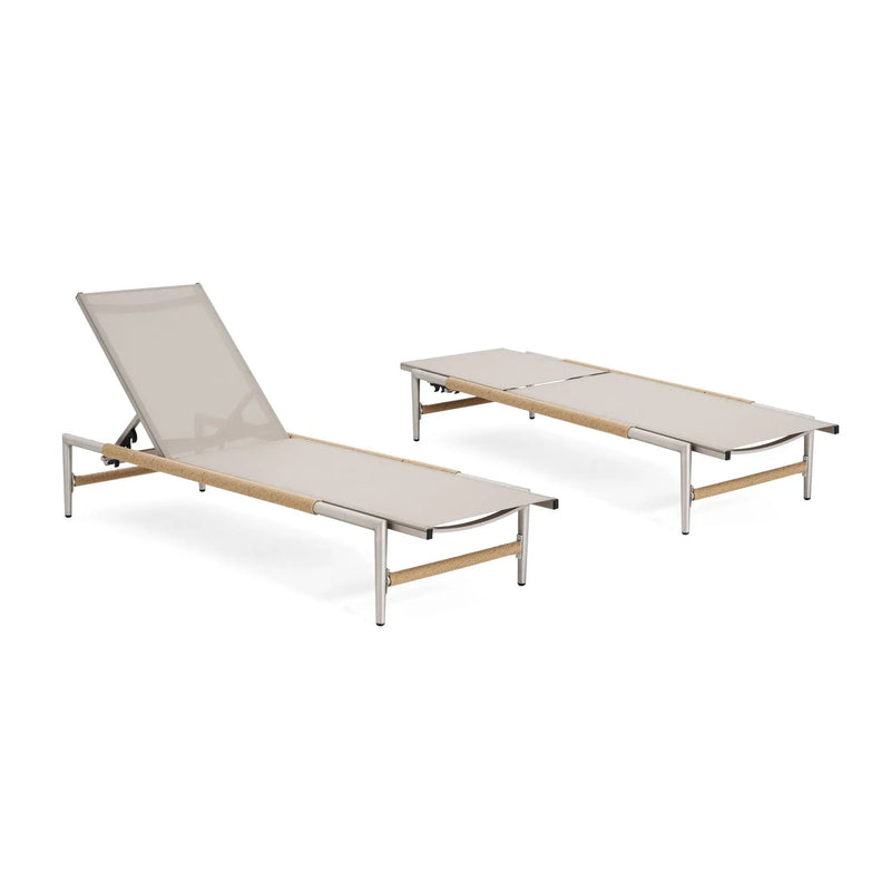 Hargrove Outdoor Patio Aluminum Chaise Lounge Set of 2 by HouseOfZazla