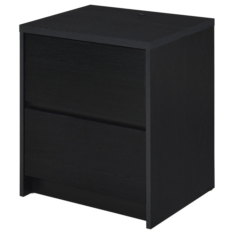 Westpark 2-drawer Nightstand LED Lights and USB Black by Unique Piece Furniture