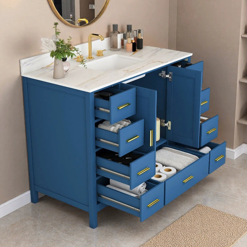 42" Modern Solid Wood Bathroom Vanity with Sink by HouseOfZazla