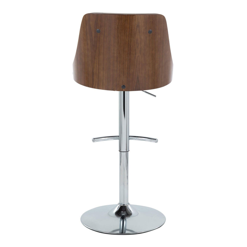 Gianna - Mid Century Modern Adjustable Barstool With Swivel With Rounded T Footrest (Set of 2) by Unique Piece Furniture