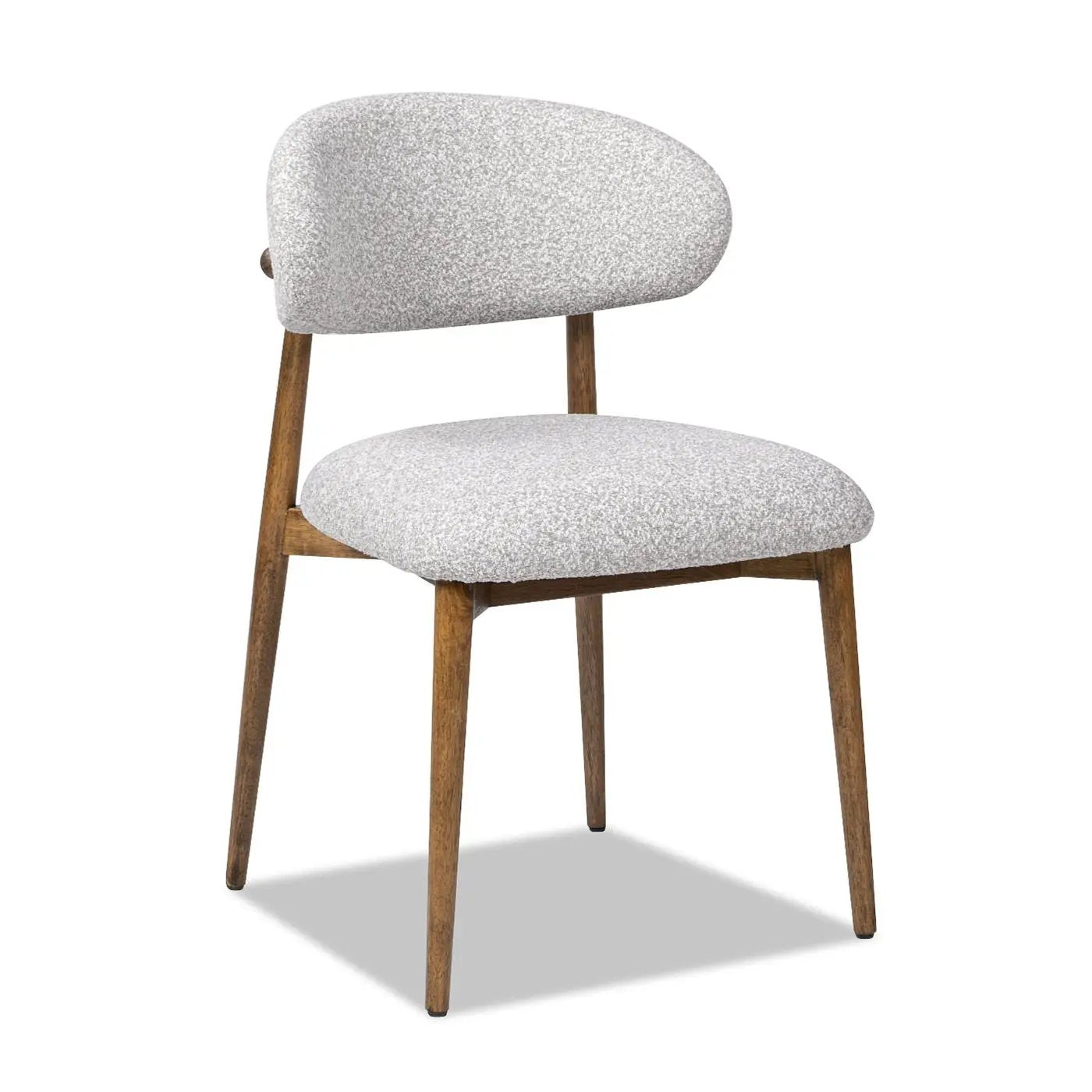 Locke - Modern Upholstered Dining Chair With Frame - Salt / Pepper by Unique Piece Furniture