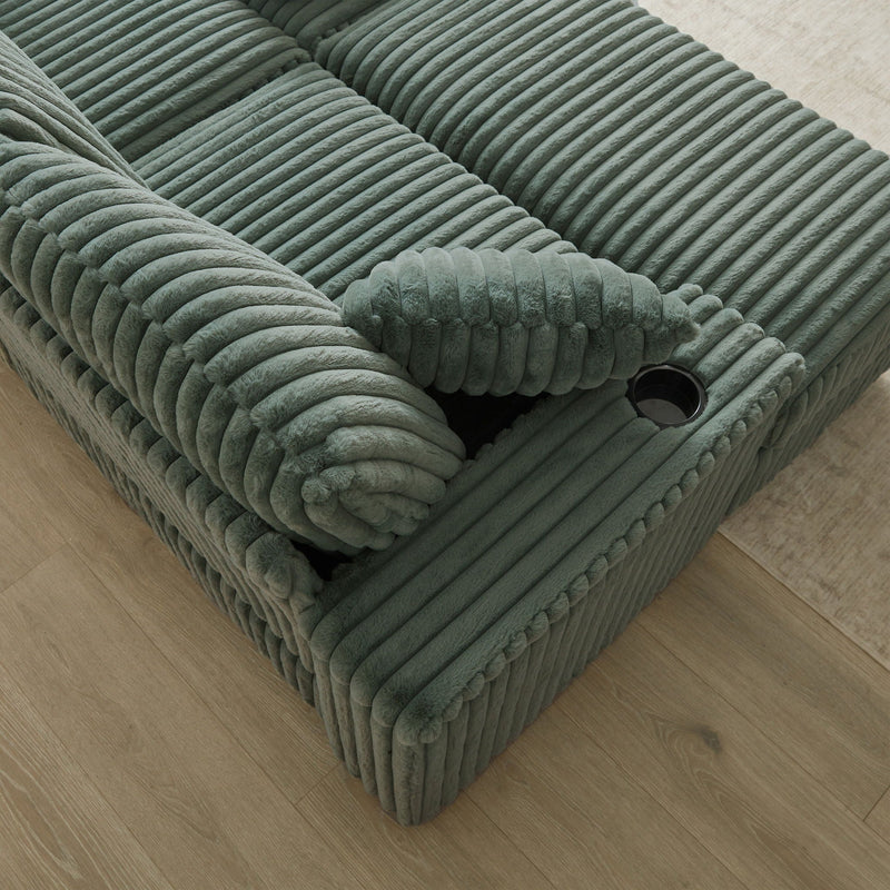 3 Seater Sofa With 2 Ottomans For Living Room by HouseOfZazla