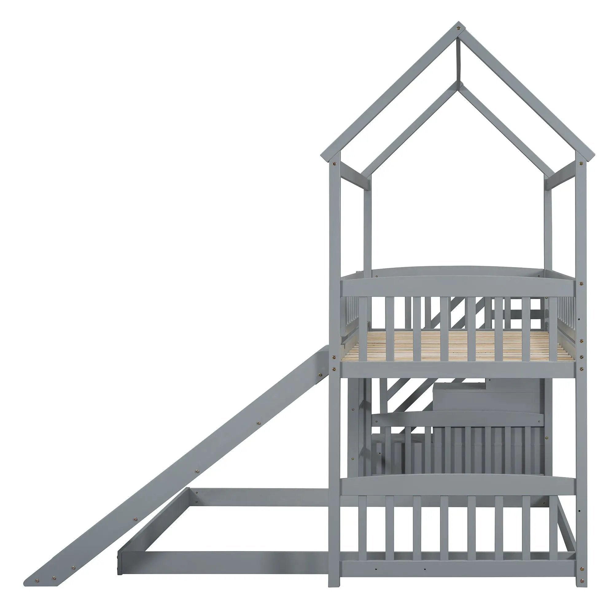 House Bunk Bed With Slide by HouseOfZazla