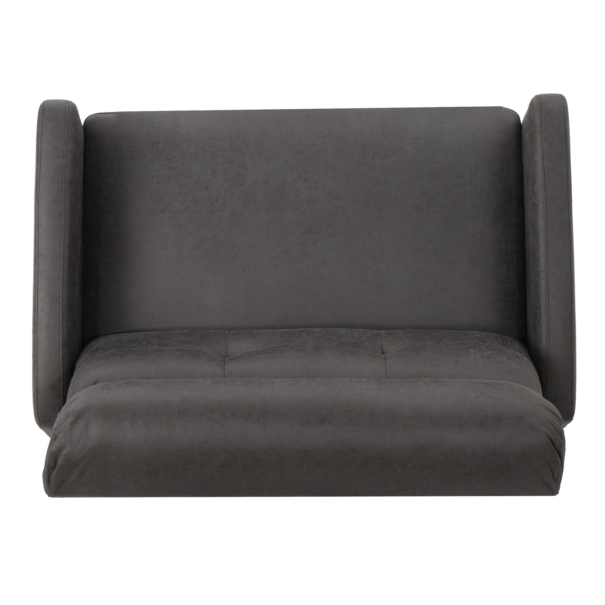 Alma - Contemporary Upholstered Loveseat Recliner - Slate by HouseOfZazla