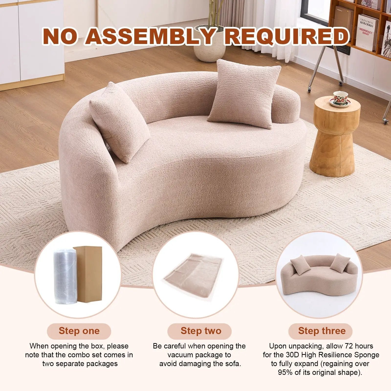 Tai Chi - Curved Dual Depth Loveseat by Unique Piece Furniture