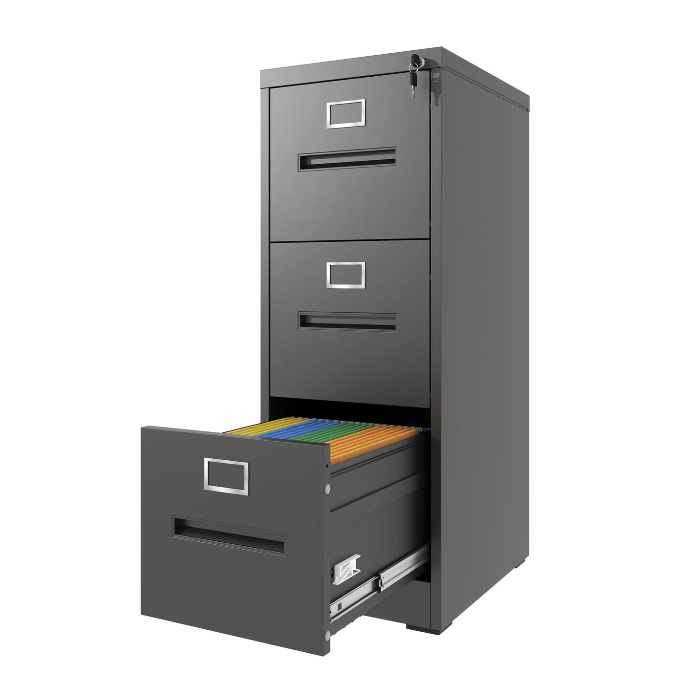 Premium Drawer File Cabinet With Lock, Metal Vertical Design, A4 Legal / Letter Size by HouseOfZazla