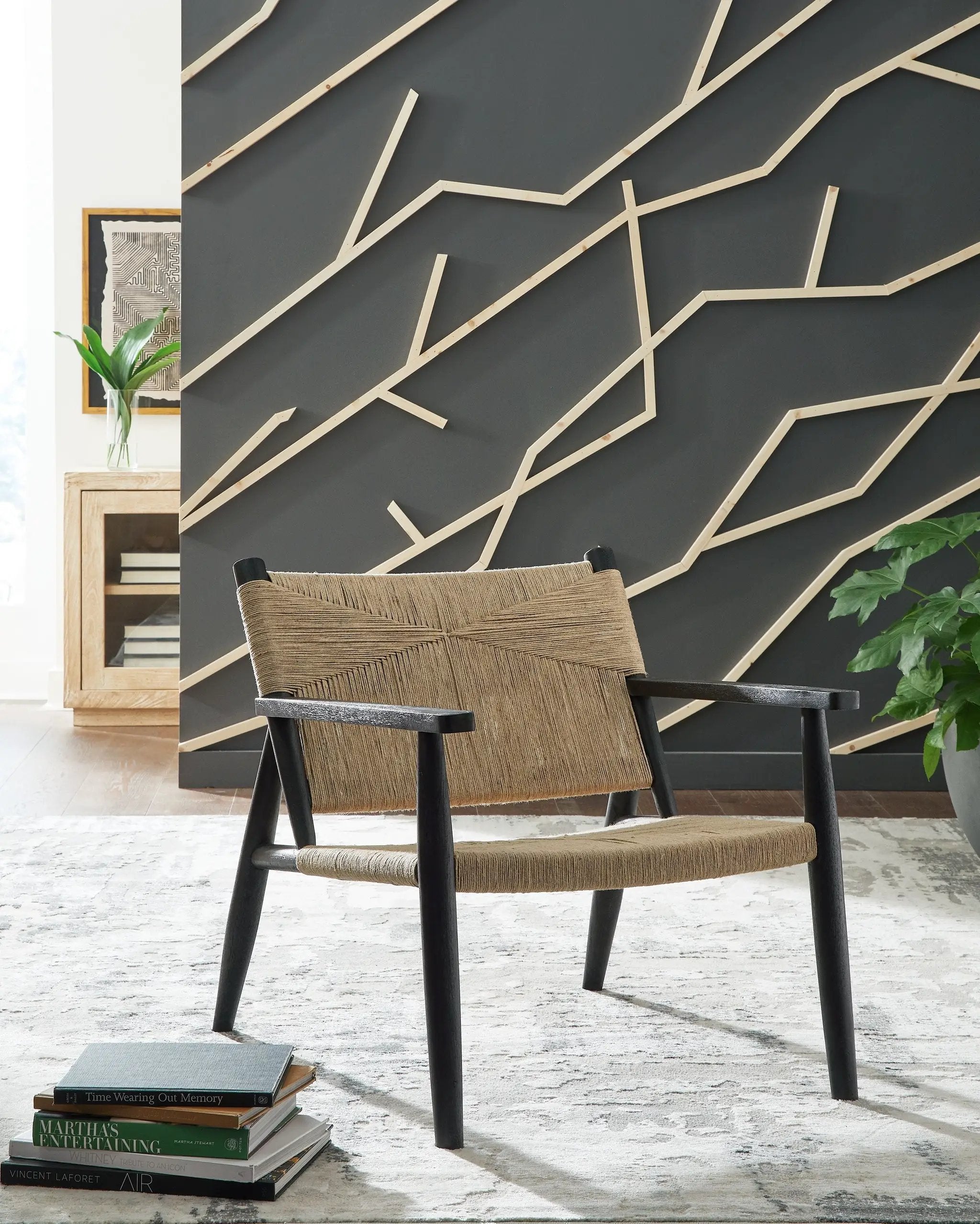 Halfmore - Accent Chair - Black / Natural by Unique Piece Furniture
