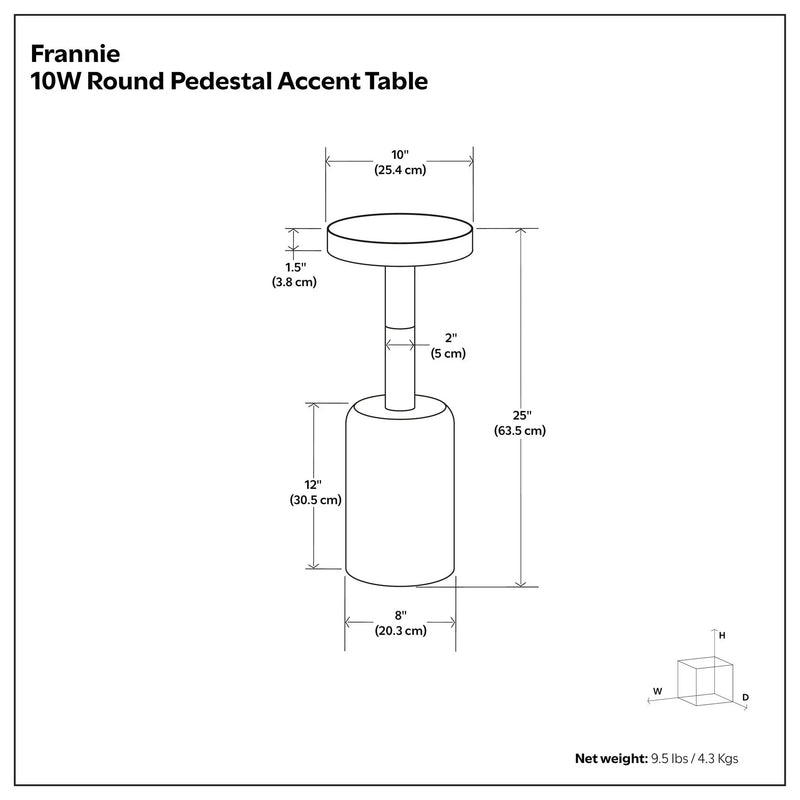 Frannie - Side Table - Gold / Black by Unique Piece Furniture