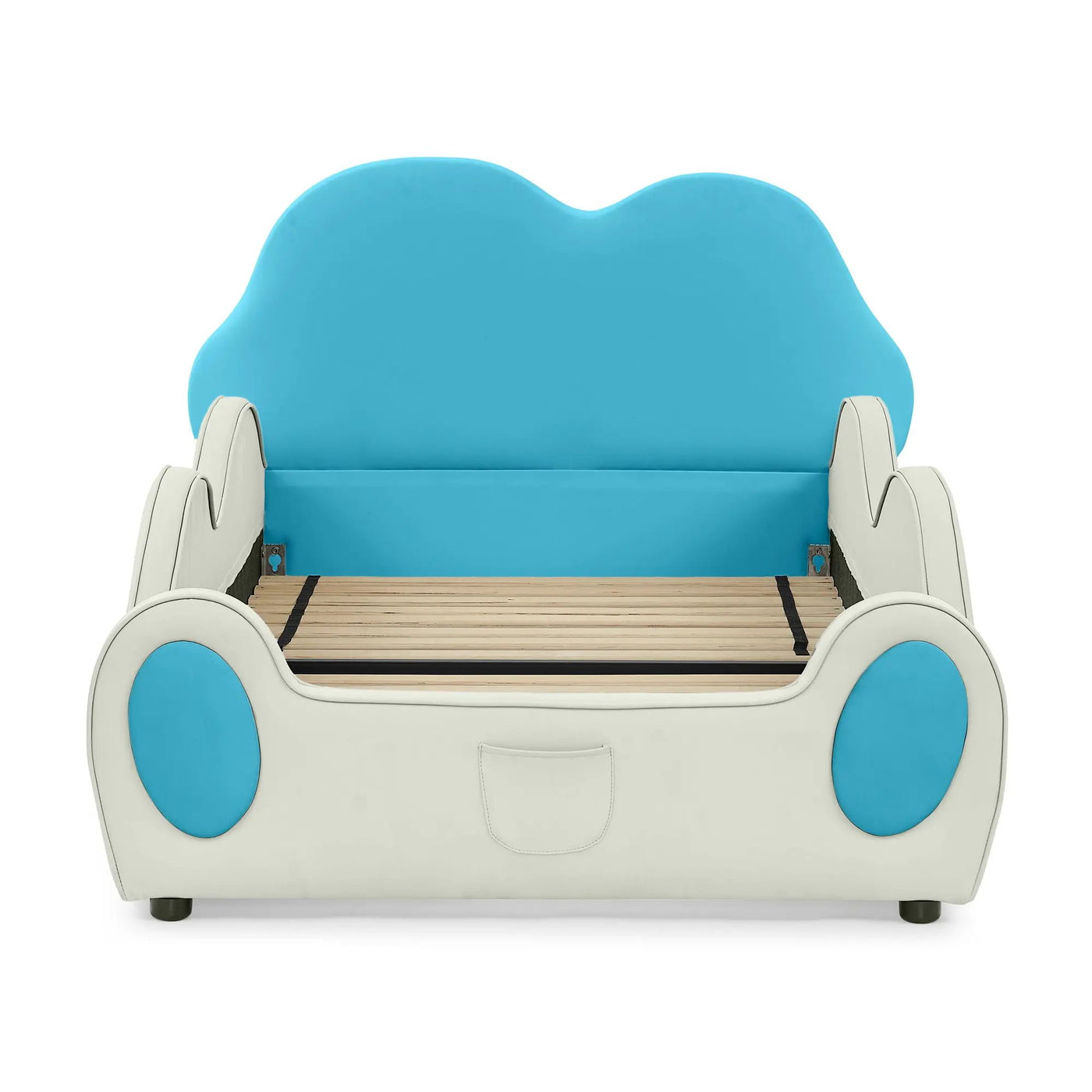 Cute Cloud Shape Bed With Guardrails Cartoon Design, Storage Pocket by Unique Piece Furniture
