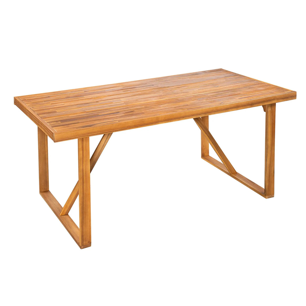 7 Piece Acacia Wood Outdoor Dining Set with Cushions by HouseOfZazla