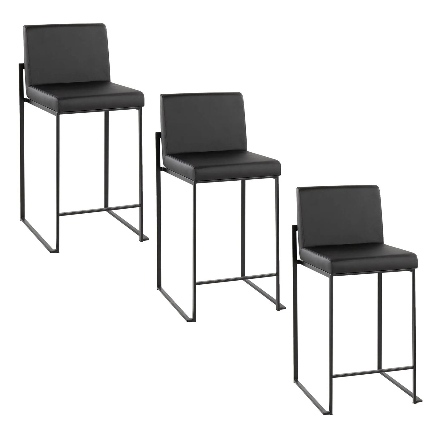 Fuji - Contemporary Modern Elegance, High Back Counter Stool by HouseOfZazla