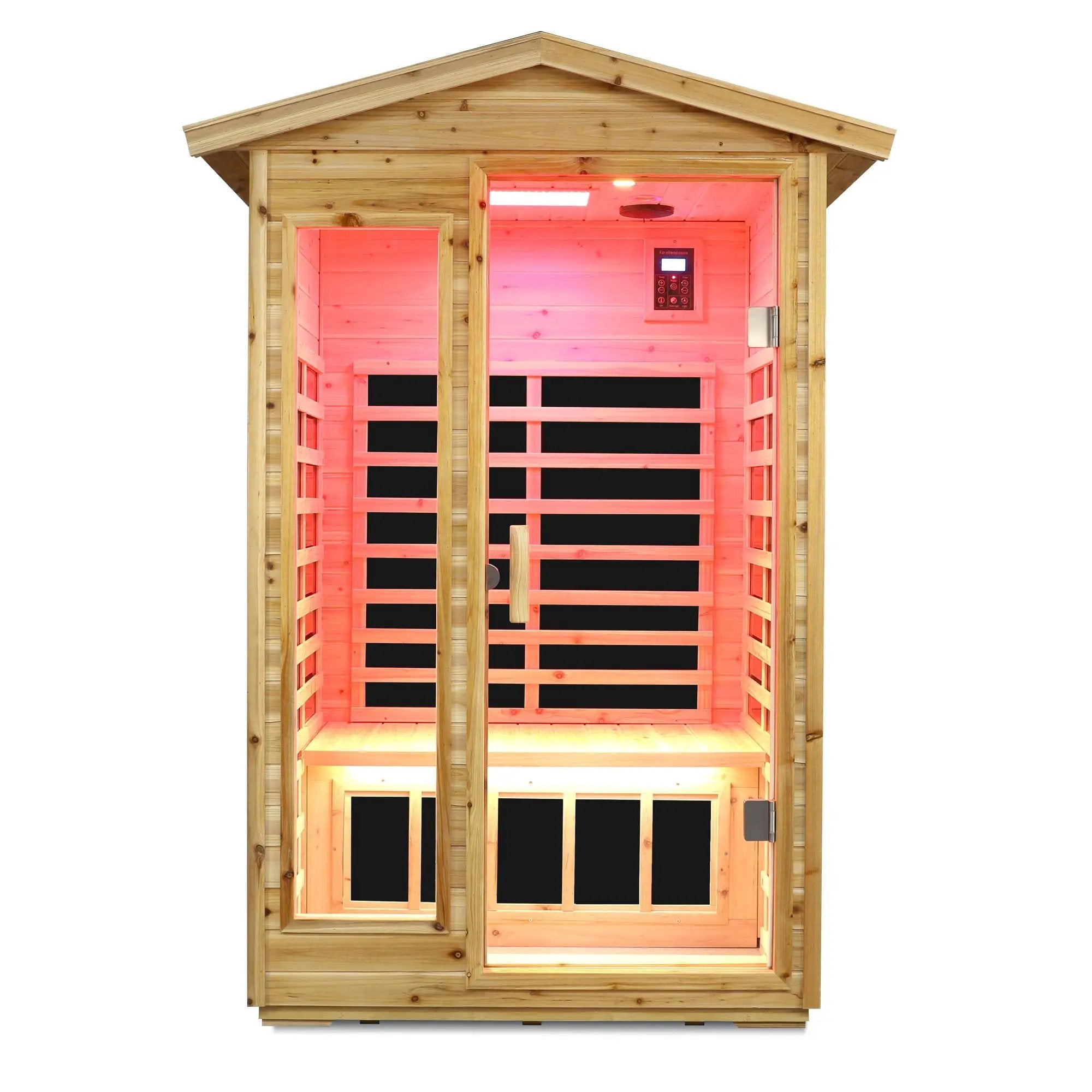 Two Person Far Infrared Old Fir Outdoor Sauna Room by HouseOfZazla