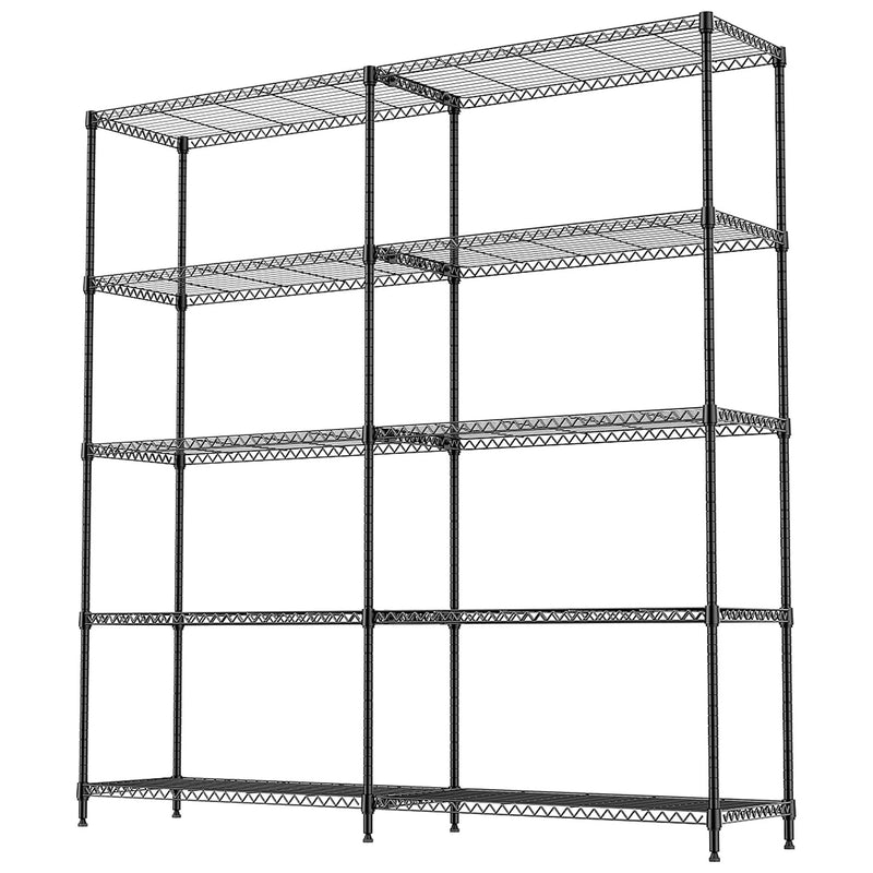 5 Tiers Adjustable Heavy Duty Metal Storage Shelves by HouseOfZazla