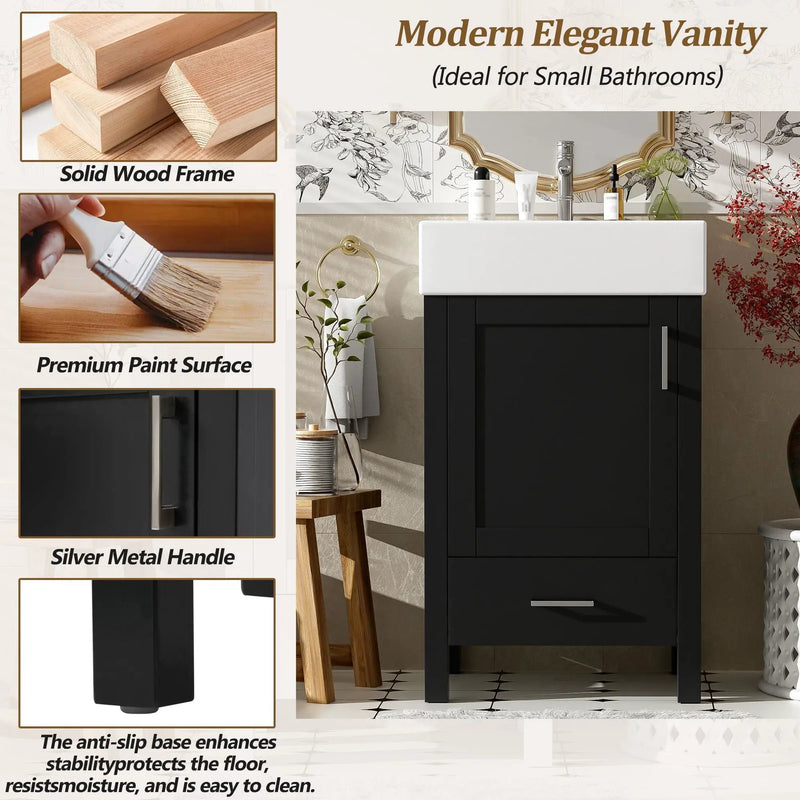 Bathroom Vanity With Sink, Frame And Drawer by HouseOfZazla