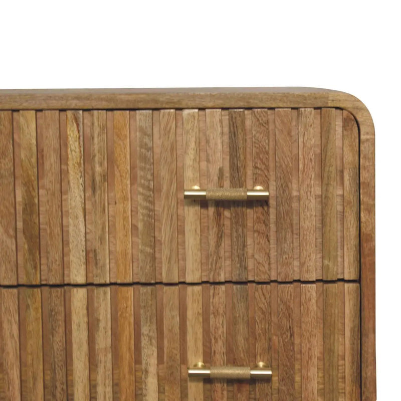 T Bar Ridged Chest - Brown by HouseOfZazla