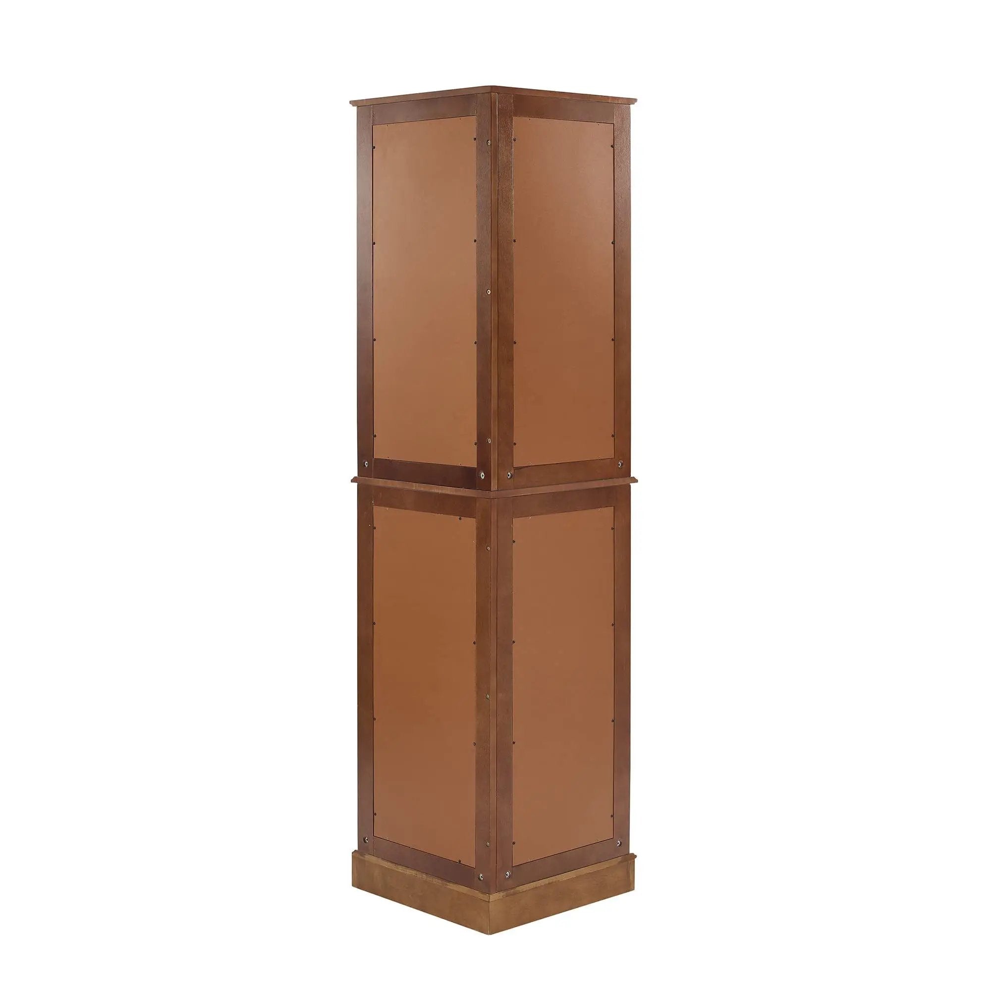 Corner Curio Dispaly Cabinet With Lights, Adjustable Tempered Glass Shelves, Mirrored Back (E26 Light Bulb Not Included) by HouseOfZazla