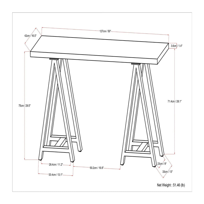 Sawhorse - Handcrafted Solid Table by HouseOfZazla