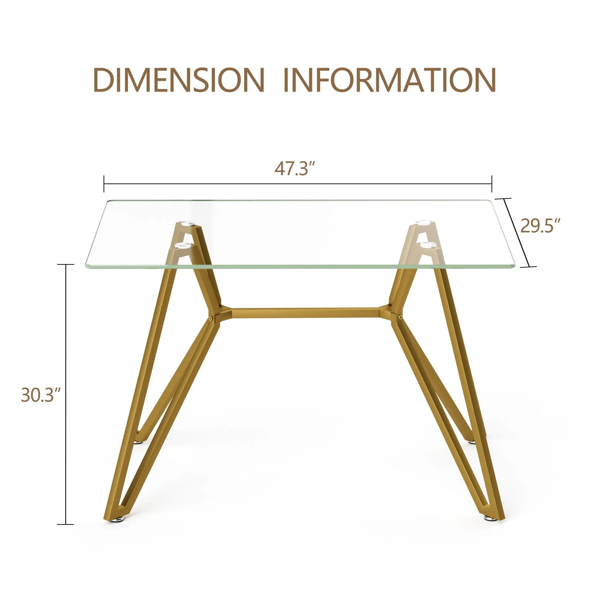 Modern Glass Dining Table With Metal Legs by Unique Piece Furniture