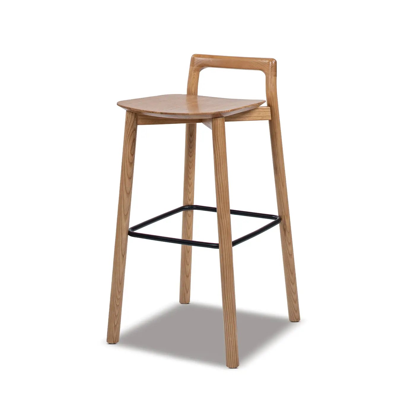 Sven 30" Modern Minimalist Low Back Wood Barstool by HouseOfZazla