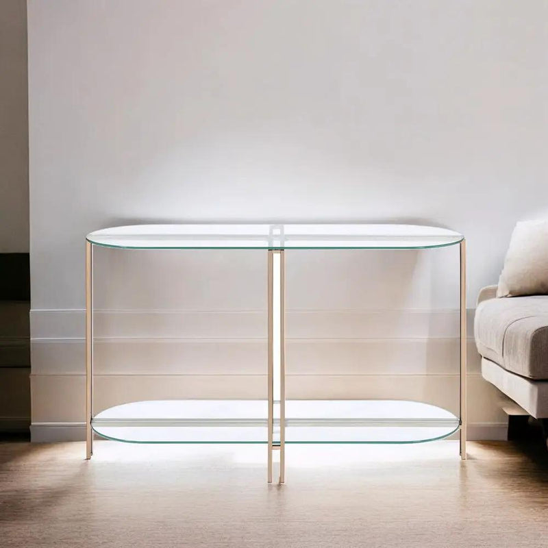Veises - Sofa Table - Champagne by Unique Piece Furniture