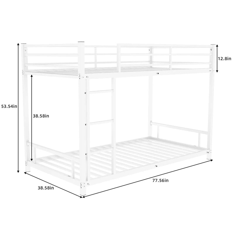 Bunk Bed With Noise Reduction And Safety Guardrail by HouseOfZazla