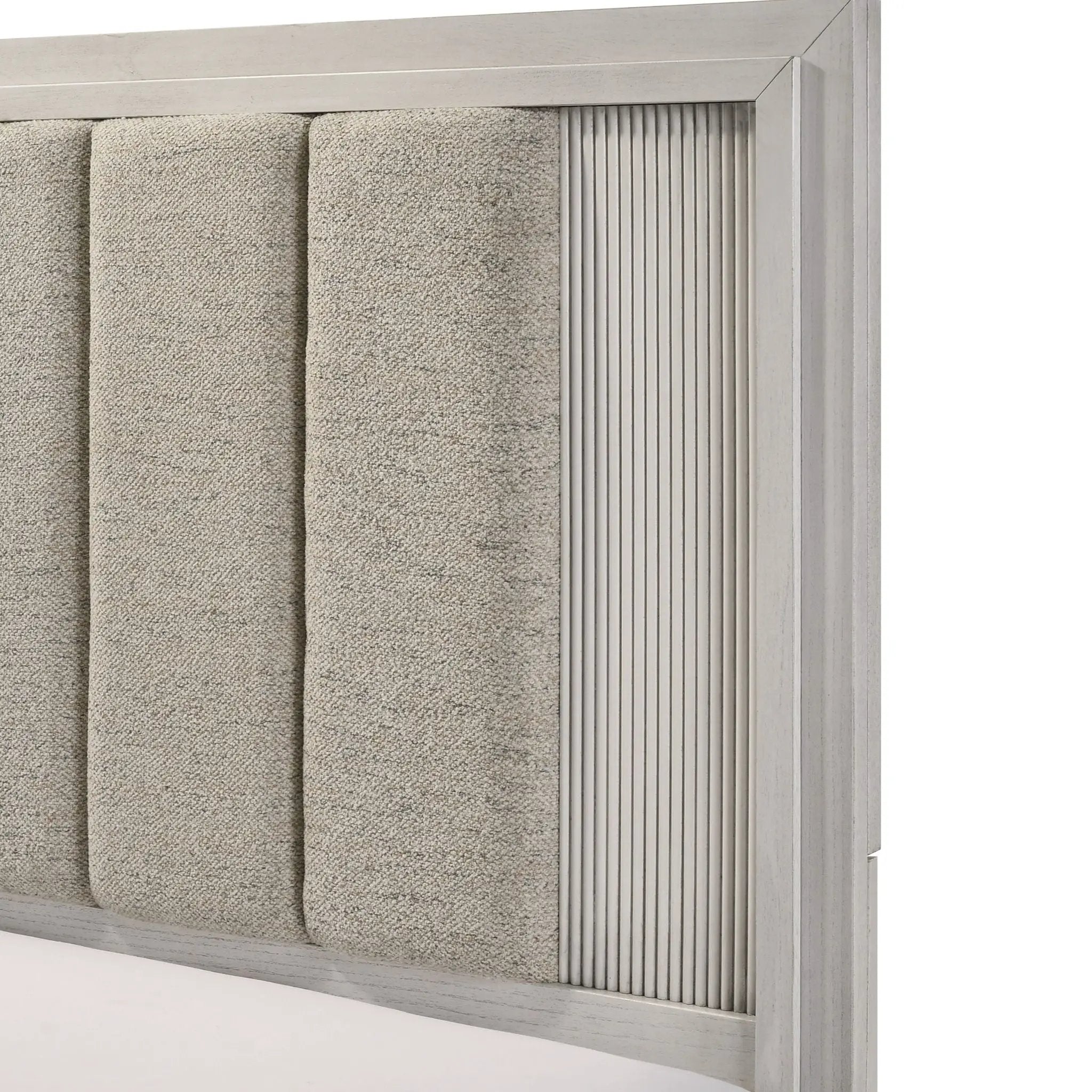 Plush Upholstered Headboard Framed Bed