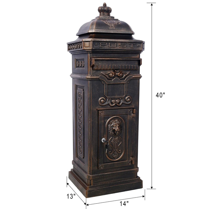 Mailboxs Residential Large-Capacity Letter Box, Rainproof Postbox Statue by HouseOfZazla