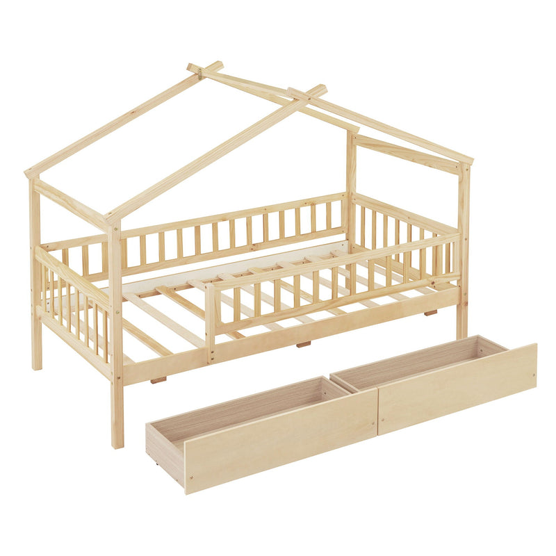 House Bed With 2 Drawers by HouseOfZazla
