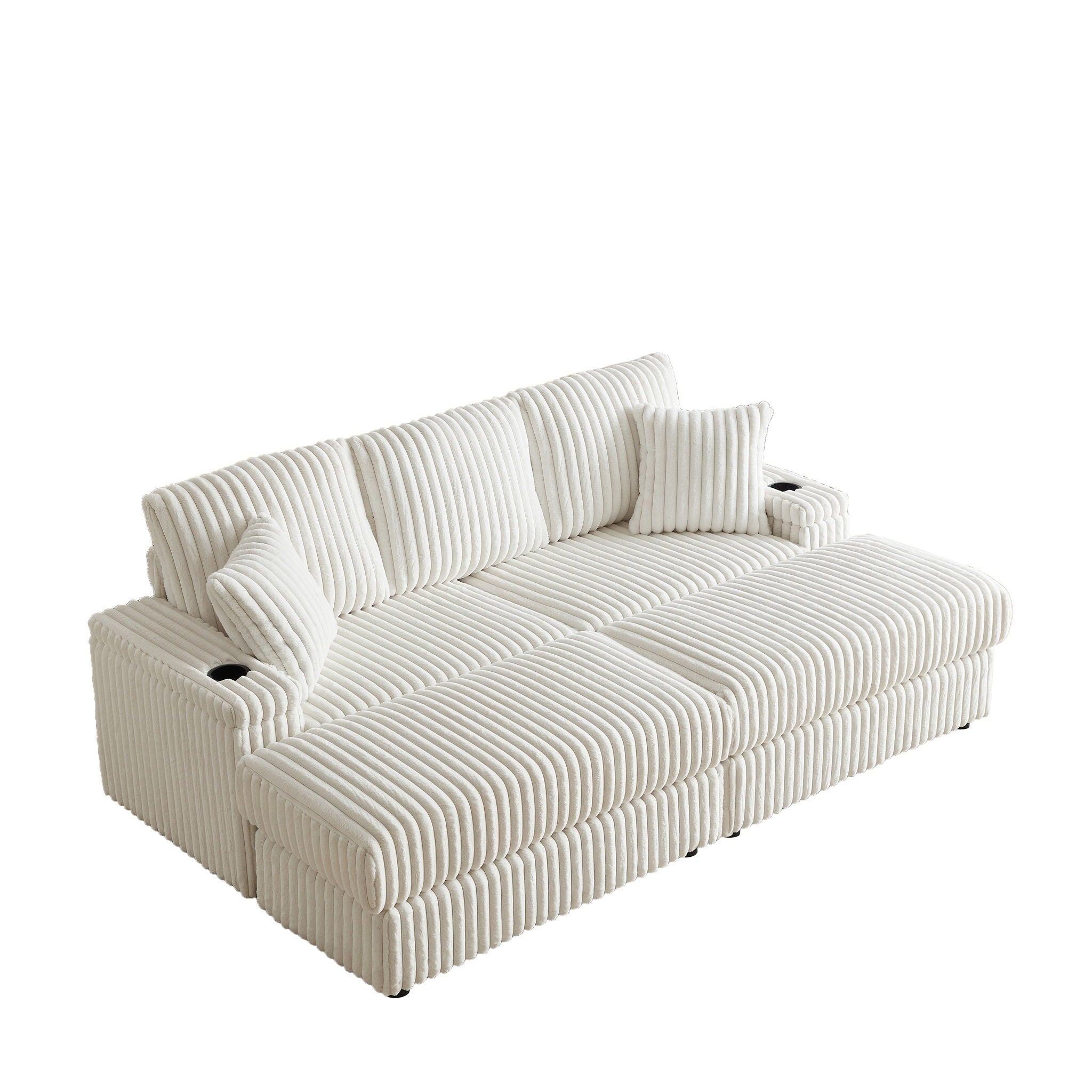 3 Seater Sofa With 2 Ottomans For Living Room by HouseOfZazla