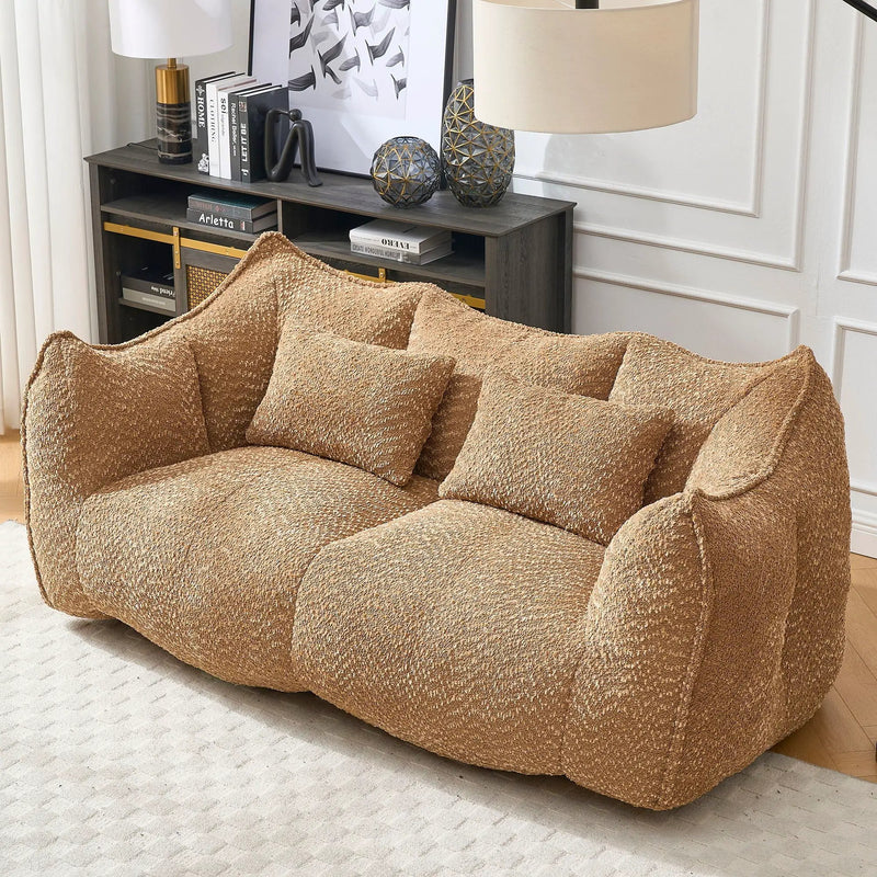 Comfortable Dual Beanbag Chair With High Resilience Foam Core For 2 People by Unique Piece Furniture
