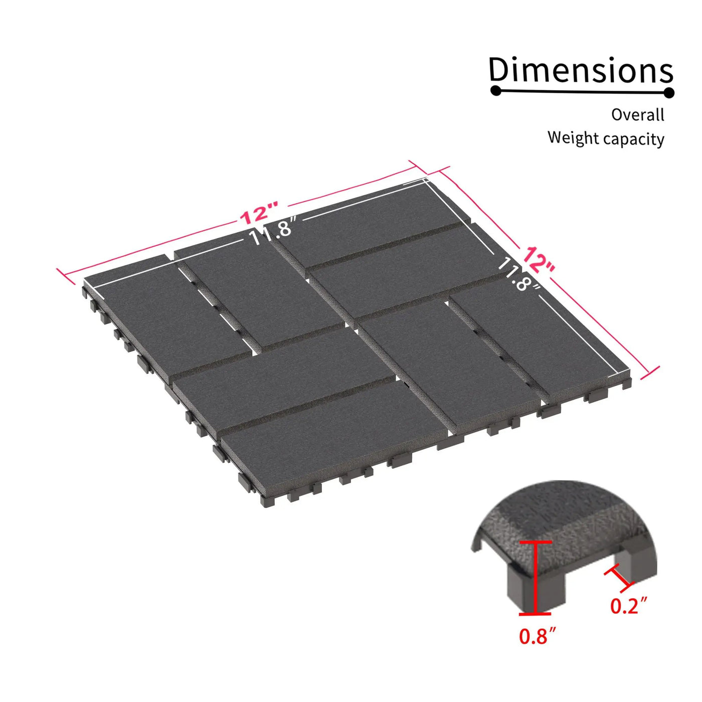 Interlocking Deck Tiles, 44 Pack by HouseOfZazla