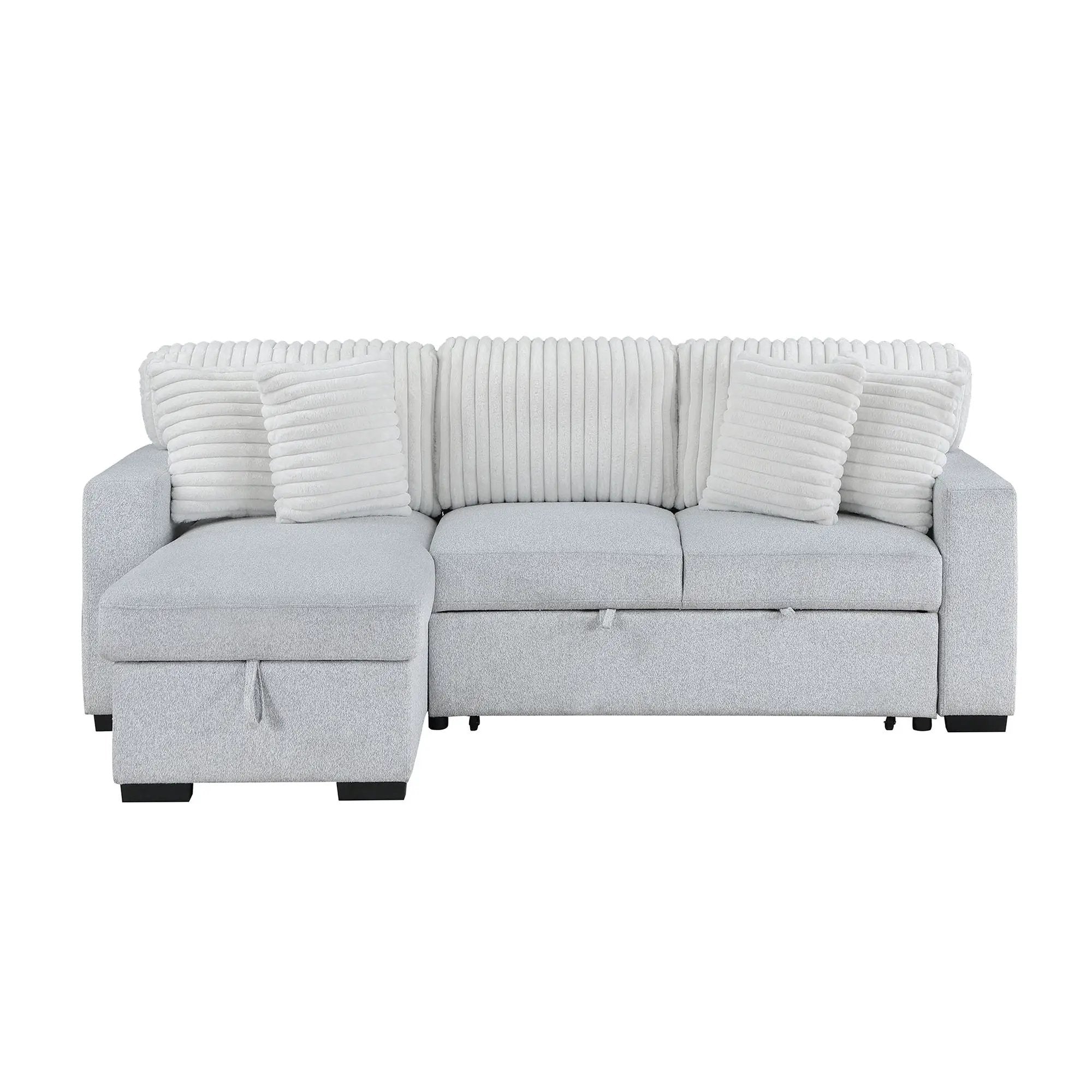Ford - Reversible Pull Out Sofa Bed - Light Gray by HouseOfZazla