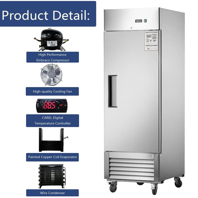 27" Commercial Refrigerator with Solid Door by HouseOfZazla