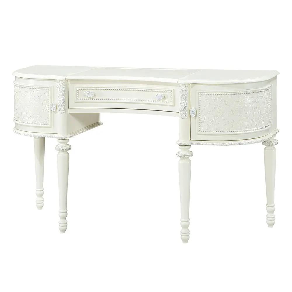 Dorothy - Vanity Desk & Mirror - Ivory by Unique Piece Furniture
