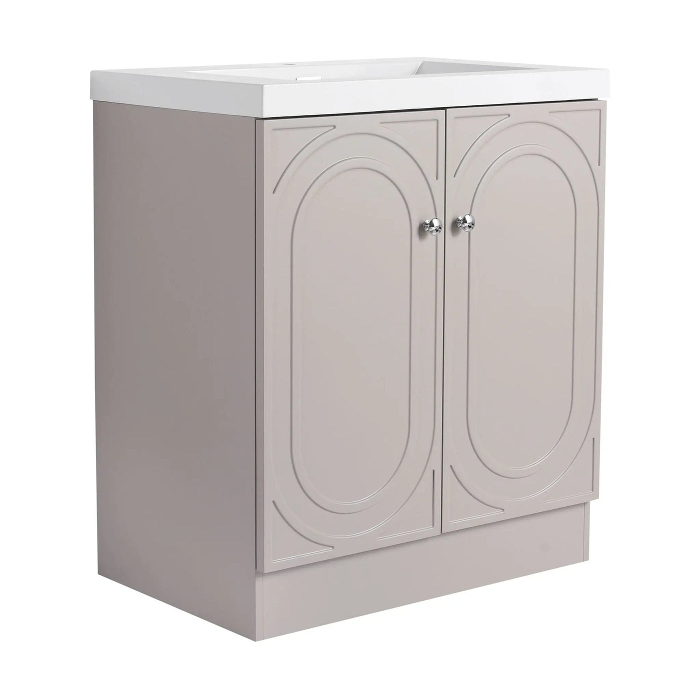 Contemporary Freestanding Bathroom Vanity With Resin Sink & Soft-Close Cabinet Doors by HouseOfZazla