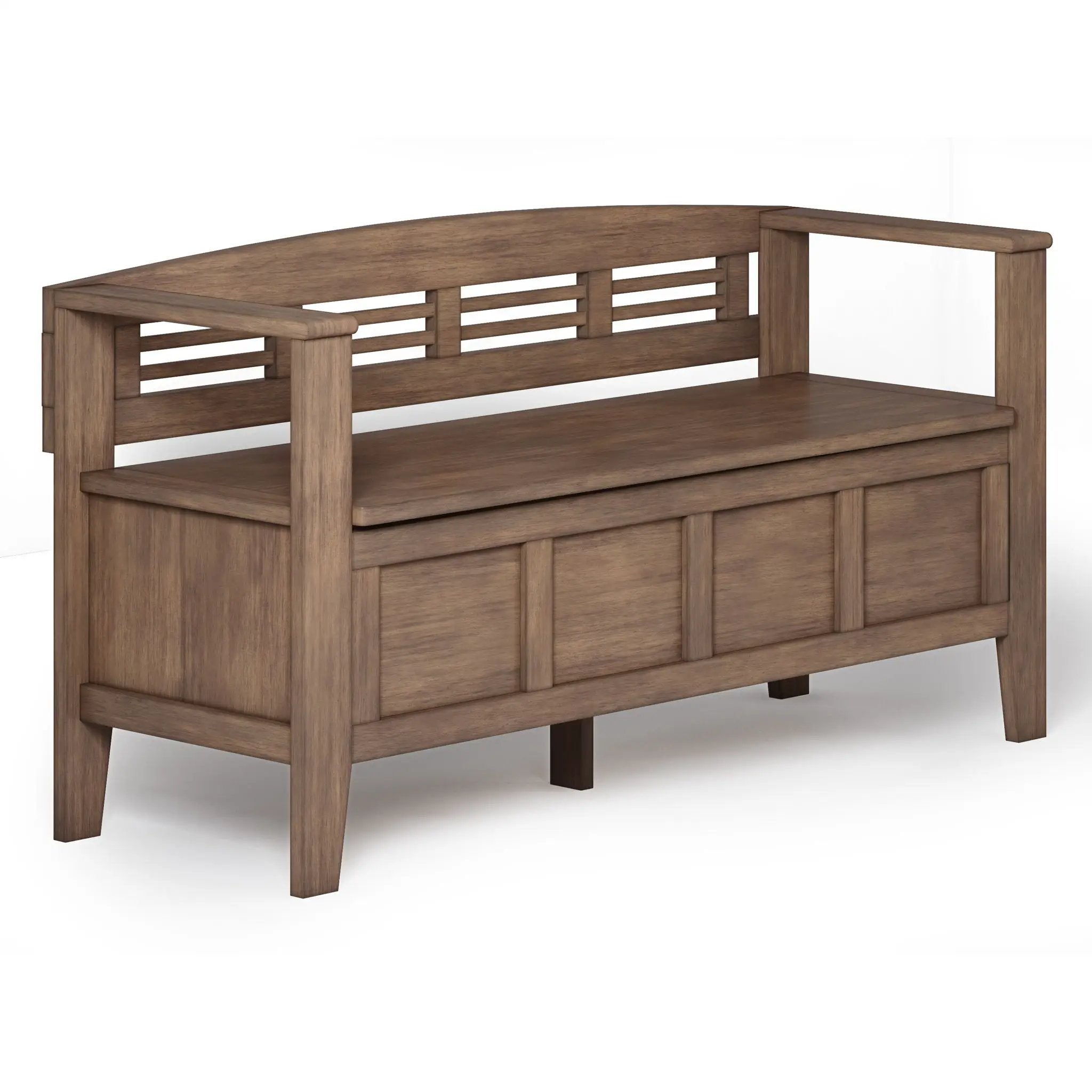 Adams - Entryway Storage Bench - Rustic Natural Aged Brown by Unique Piece Furniture