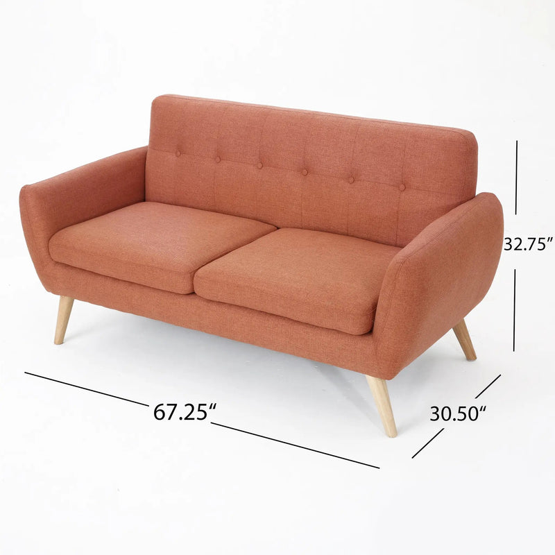 67.25" Button Tufted Loveseat by HouseOfZazla