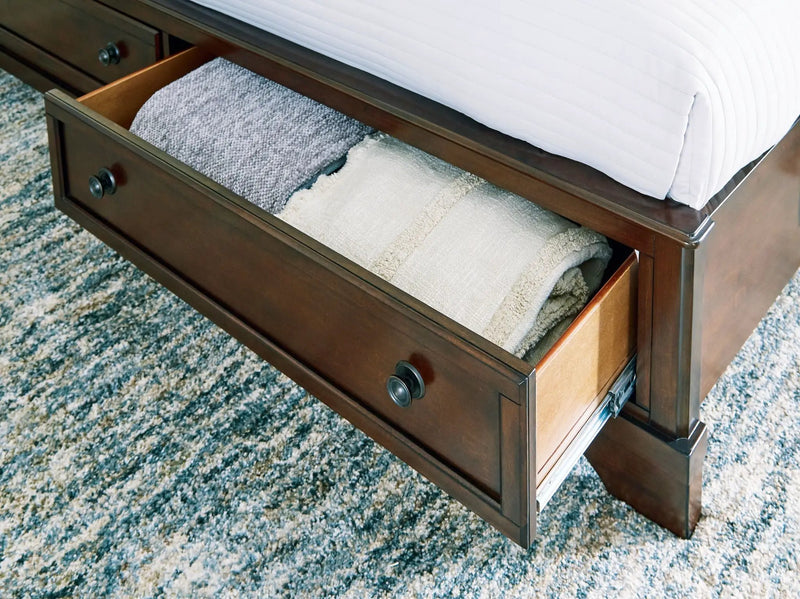 Trellington - King Sleigh Storage Bed - Brown by Unique Piece Furniture