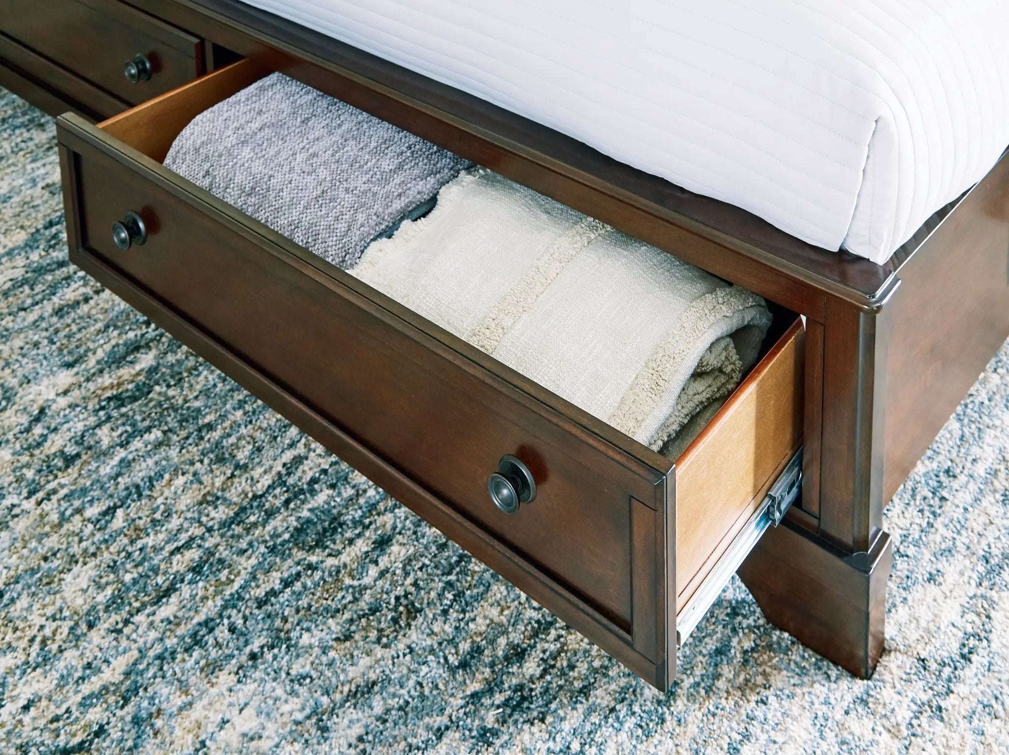 Trellington - Queen Sleigh Storage Bed - Brown by Unique Piece Furniture