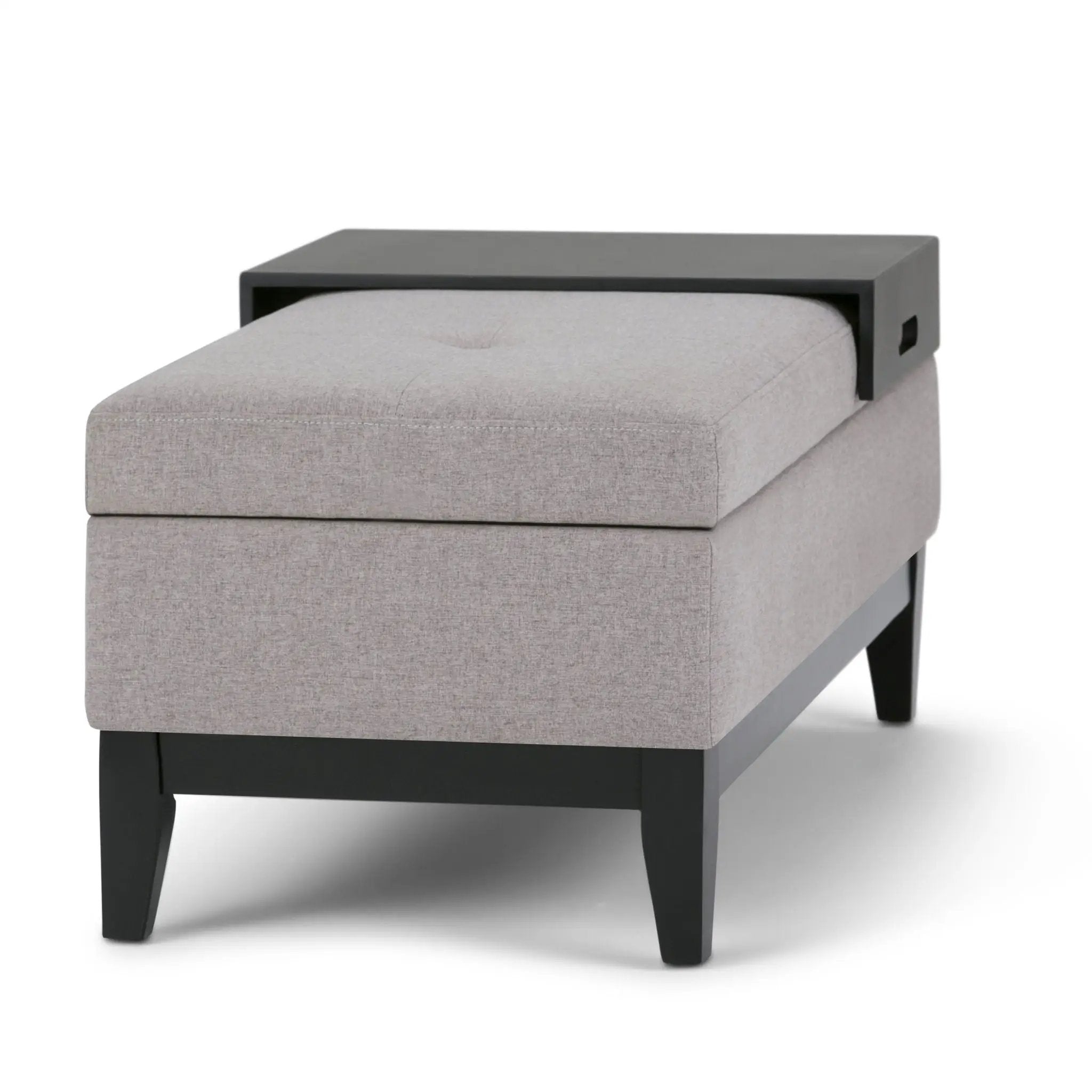 Oregon - Contemporary Storage Ottoman Bench With Tray by HouseOfZazla