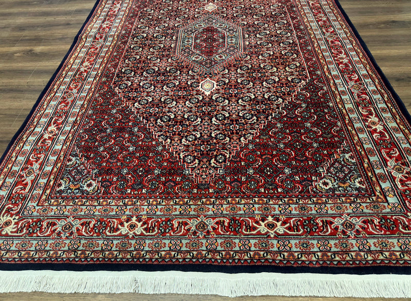 Indo Persian Bijar Rug 6x9, Hand Knotted Wool Carpet by Jewel Rugs