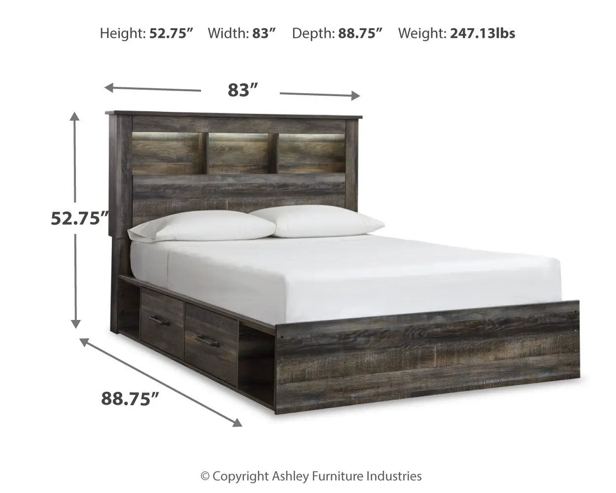 Drystan - Panel Bookcase Bed by Unique Piece Furniture