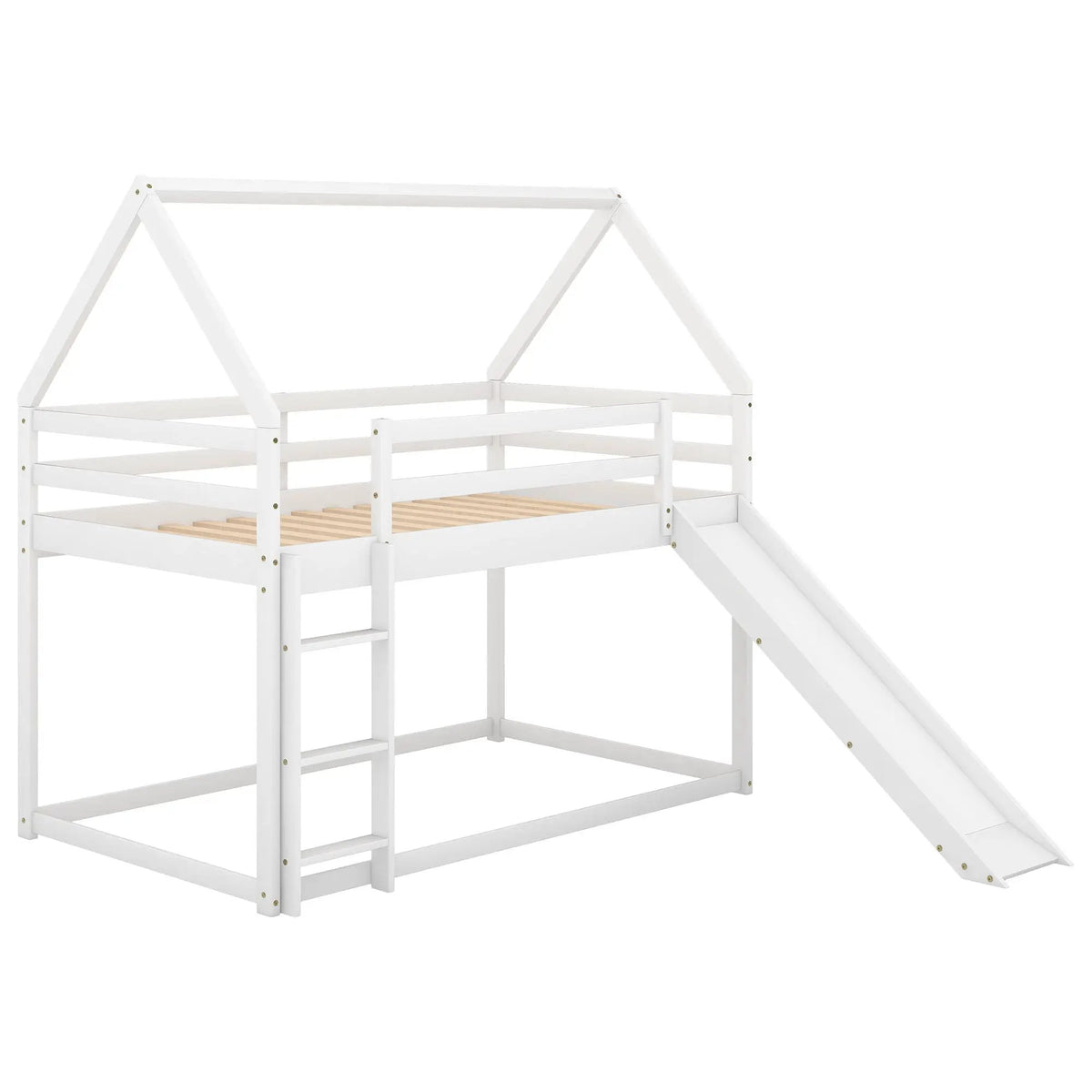 House Shape Bunk Bed With Slide And Ladder by Unique Piece Furniture