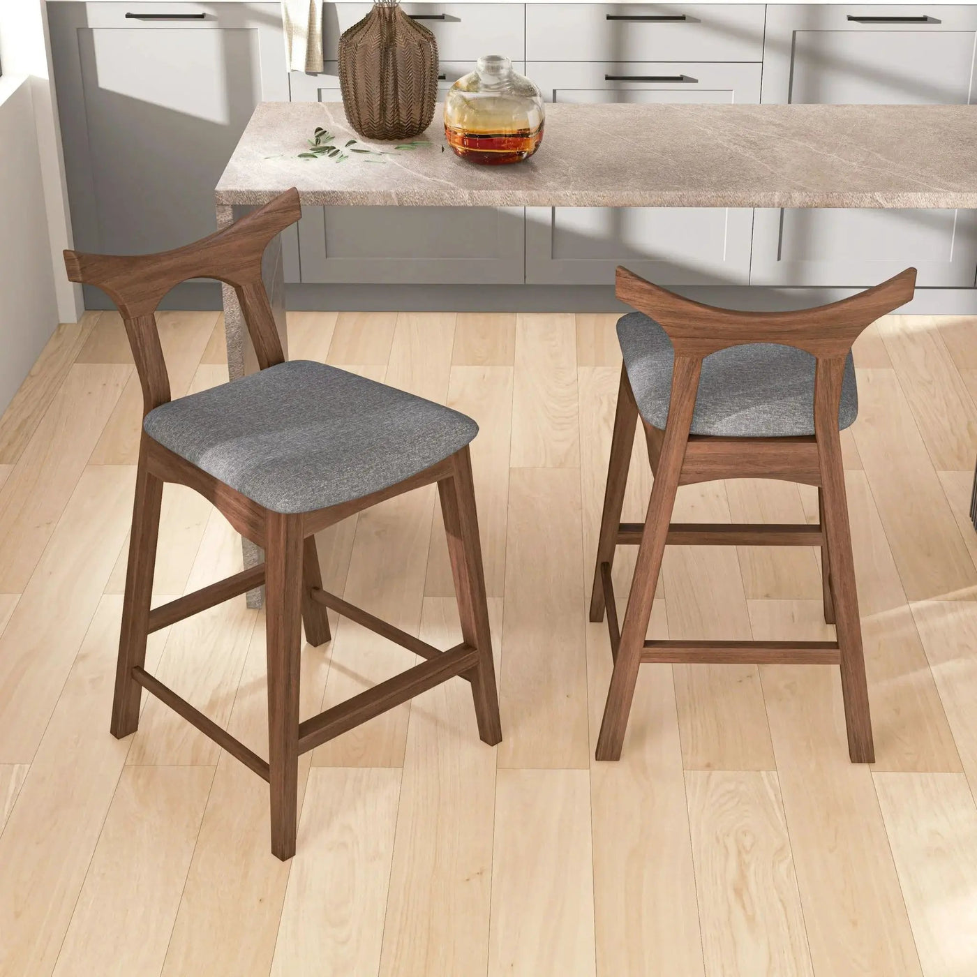 Hester - Upholstered, Square Bar Chair (Set of 2) by Unique Piece Furniture