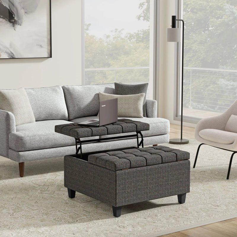 Harrison - Upholstered Coffee Table Storage Ottoman by HouseOfZazla