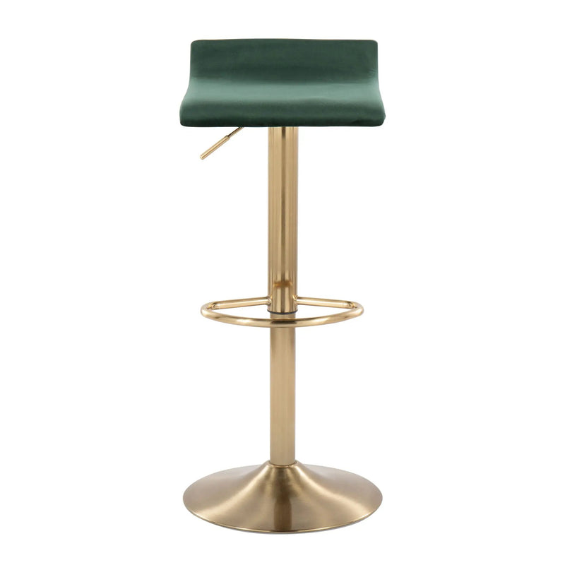 Ale - Contemporary Adjustable Height Barstool With Swivel With Oval Footrest (Set of 2) by Unique Piece Furniture