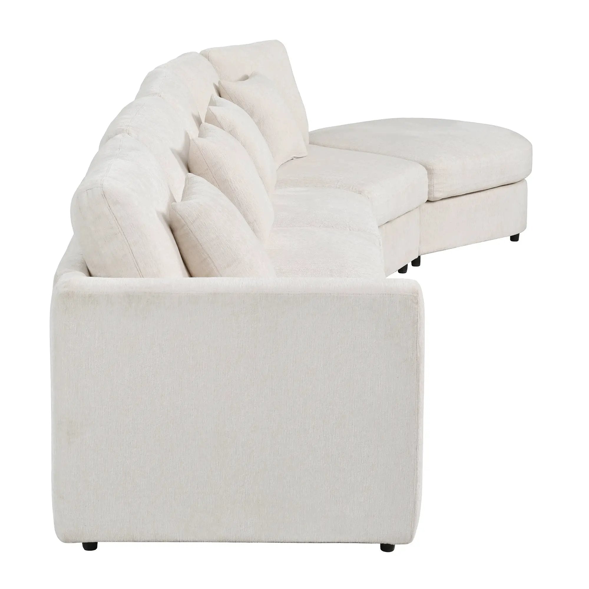 U_Style Modern 5-Seater Curved Modular Sectional Sofa by HouseOfZazla