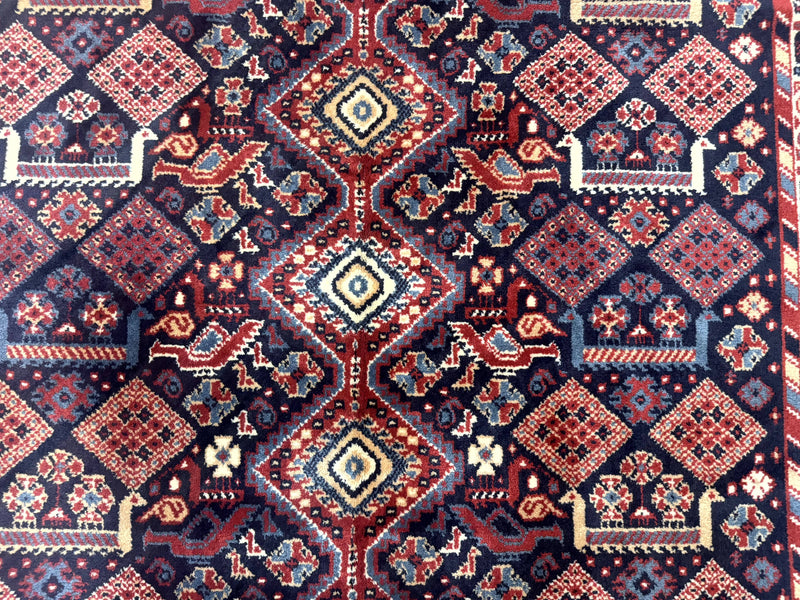 Karastan Rug 5x8, Yuruk Collection #530, Geometric Tribal Wool Pile Vintage Carpet by Jewel Rugs