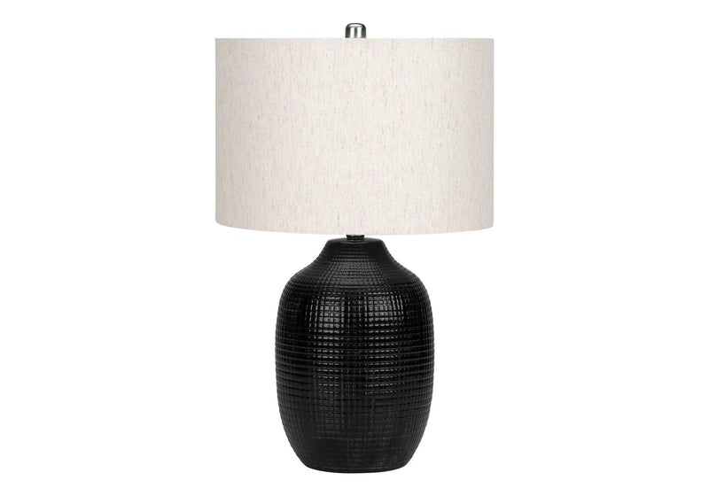 Lighting, Table Lamp, Ceramic, Contemporary - Black / Cream by Unique Piece Furniture