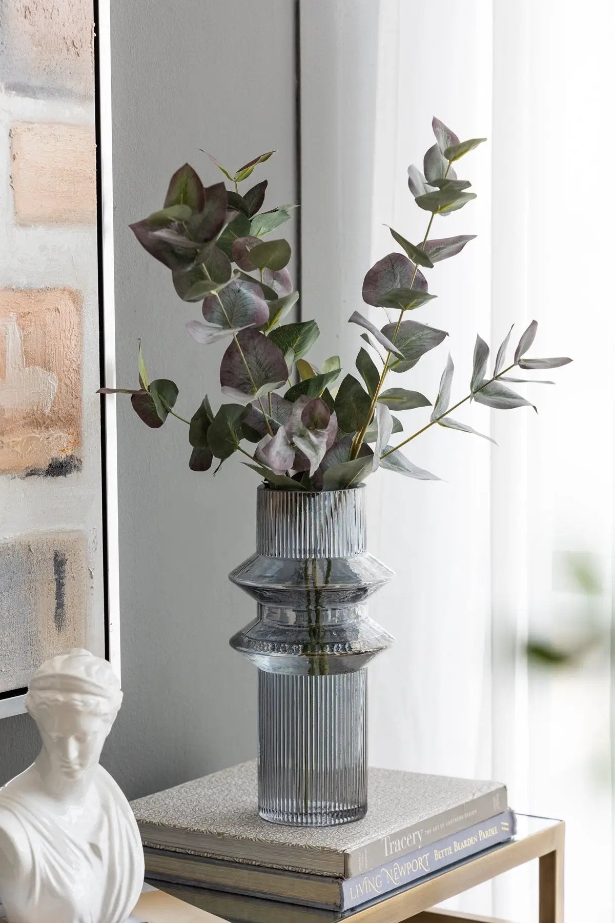 D5.9x11.8'H Fluted Accent Vases with Ribbed Design, Set of 2 by HouseOfZazla